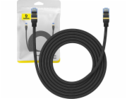 Opletený síťový kabel cat.7 Baseus Ethernet RJ45, 10 Gb/s, 3 m (černý)