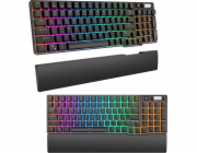 Bezdrátová mechanická klávesnice Royal Kludge RK96 RGB, hnědý spínač (černý)