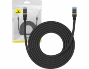 Opletený síťový kabel cat.7 Baseus Ethernet RJ45, 10Gbps, 5m (černý)