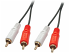 Lindy RCA (Cinch) x2 - RCA (Cinch) x2 kabel 1m černý (35660)