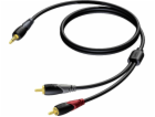 Procab Jack 3,5 mm - RCA (Cinch) kabel x2 1,5 m černý (CL...