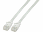 EFB RJ45 Flachpatchkabel U/UTP, Cat.6A, PVC, 0,25m, weiß