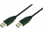 LogiLink USB-A - USB-A kabel USB 1 m černý (CU0038)