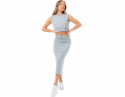 Justhype  Sweat Midi Sukně Loungewear Set LABON007 šedá 14