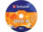 Verbatim DVD-R 4,7 GB 16x 10 kusů (43729)