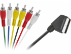 Scart - RCA (Cinch) kabel x6 1,2 m černý (LEC-KPO2711-1,2)