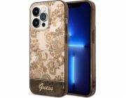 Pouzdro Guess Guess pro iPhone 14 Pro 6.1 okrové pevné pouzdro Porcelain Collection