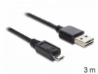 Kabel DeLOCK EASY-USB 2.0, zástrčka USB-A > zástrčka Micr...