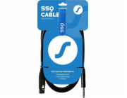 SSQ XLRJS3 - Kabel XLR samice - Jack stereo 6,3 mm, 3 m