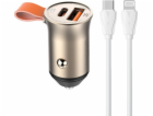 Nabíječka do auta LDNIO C509Q, USB + USB-C, 30 W + kabel ...