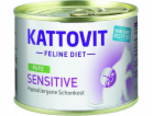 KATTOVIT Sensitive Turkey - mokré krmivo pro kočky - 185g