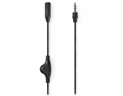 NEDIS kabel stereo audio/ 3,5 mm jack zástrčka - 3,5 mm jack zásuvka/ černý/ bulk/ 1m