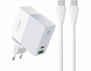 Nástěnná nabíječka LDNIO A2620C USB, USB-C 65W + kabel USB-C - USB-C