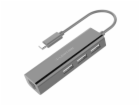 Lention Hub USB-C na 3x USB 2.0 + Ethernet adaptér (černý)