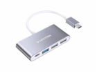 Rozbočovač Lention 4v1 USB-C na USB 3.0 + 2x USB 2.0 + US...