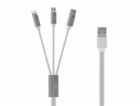 Kabel USB 3v1 Remax Kerolla, 2 m (white)