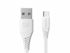 Kabel USB-Micro USB Dudao L2M 5A, 2 m (bílý)