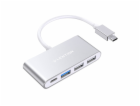 Rozbočovač Lention 4v1 USB-C na USB 3.0 + 2x USB 2.0 + US...