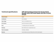 HPE Networking Instant On Access Point Bundle with PSU Dual Radio 2x2 Wi-Fi 6 (EU) AP22D