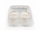 Kojenecké saténové capáčky New Baby Ivory Flowers 6-12 m