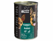 SUPER BENO Turkey and rabbit - mokré krmivo pro psy - 415g