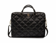 Guess PU Quilted 4G Metal Logo Computer Bag 15/16" Black Nové