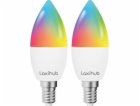 Chytrá LED žárovka Laxihub LAE14S (2-pack) WiFi Bluetooth...