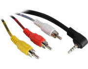 goobay A/V kabel 3,5mm jack -> 3x RCA