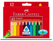 Vosková pastelka Faber-Castell Jumbo trojúhelníková, pouzdro 12 ks, sada