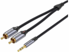 Cable Audio 2xRCA to 3.5mm Vention BCNBG 1.5m (grey)