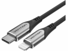 Cable USB-C 2.0 to Lightning Vention TACHG MFi 3A 1.5m gray