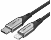 Cable USB-C 2.0 to Lightning Vention TACHG MFi 3A 1.5m gray