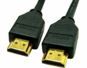 Neutrální video kabel HDMI M - HDMI M, HDMI 1.4 - Vysokorychlostní s Ethernetem, 5 m, pozlacené konektory, černý, Logo blister