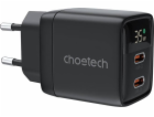 Wall charger GAN3 USB-C+C PD35W Choetech PD6051 (black)