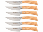 Laguiole Jean Dubost Steak Knife Set 6 pcs., olive