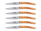 Jean Dubost Laguiole 6 pcs. Knife Set, Olive Wood