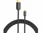 HDMI-D Male to HDMI-A Male Cable Vention AGIBH 2m, 4K 60Hz (Black)