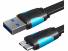 Flat USB 3.0 A to Micro-B cable Vention VAS-A12-B025 0.25...