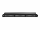 Patchpanel Lindy Cat.6 24p STP 1HE Černý 24 portů 1 HE, G...