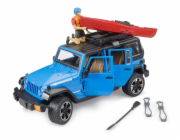 bratr Jeep Wrangler Rubicon Unlimited s kajakem a figurkou, model vozidla