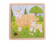 Bigjigs Toys puzzle - Ovečka s jehňátkem