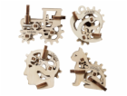 Ugears 3D dřevěné mechanické puzzle 4 mechanické přívěšky...