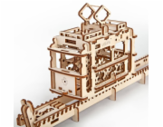 Ugears 3D dřevěné mechanické puzzle Kabinová lanovka s tratí