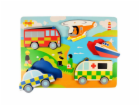 Bigjigs Toys Vkládací puzzle záchranáři