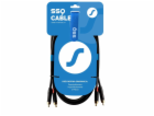 SSQ RCARCA3 - kabel 2x RCA - 2x RCA - 3 m, Černá