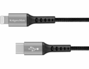 Kabel KRUGER & MATZ KM1267 USB-C/Lightning C94 MFi 1m Black