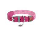 Classic Dog collar with QR code Waudog size S pink