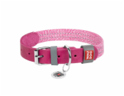 Classic Dog collar with QR code Waudog size S pink