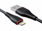 Kabel USB-Lightning VFAN Anti-Break X01, 3A, 1m (černý)