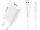 Síťová nabíječka VFAN E01, 1x USB, 2,4A + kabel Micro USB...